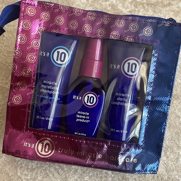 Brand New It’s a 10 Miracle Shampoo Conditioner Leave In Treatment Travel Kit - Picture 2 of 13